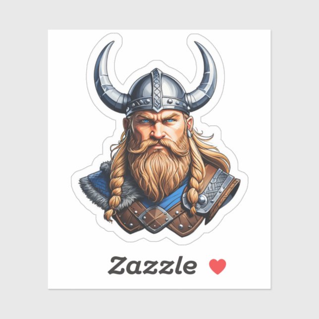 Vikings Nordic Man Aufkleber (Blatt)