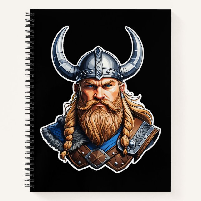 Vikings Nordic Man Notizbuch (Vorderseite)