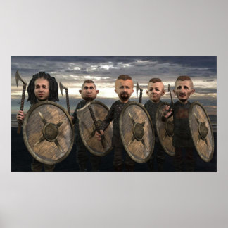 Vikings Sur La Rive - Petite Poster