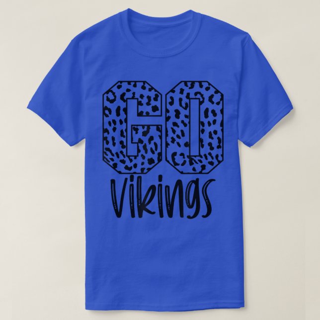 Vikings Team Mascot School Spirit Game Night Leopa T-Shirt (Design vorne)