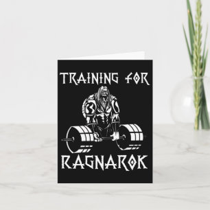 Vikings Workout Outfit Deadlift Nordic Man Gift Karte
