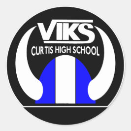 VIKS - Curtis High School Runder Aufkleber