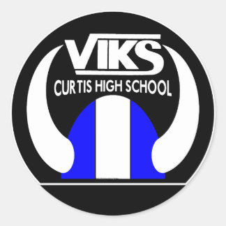 VIKS - Curtis High School Runder Aufkleber
