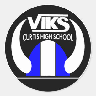 VIKS - Highschool Curtis Runder Aufkleber