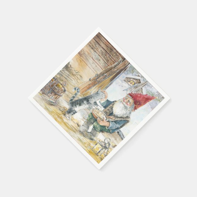 Vikta julkort helgkort serviette (Ecke)