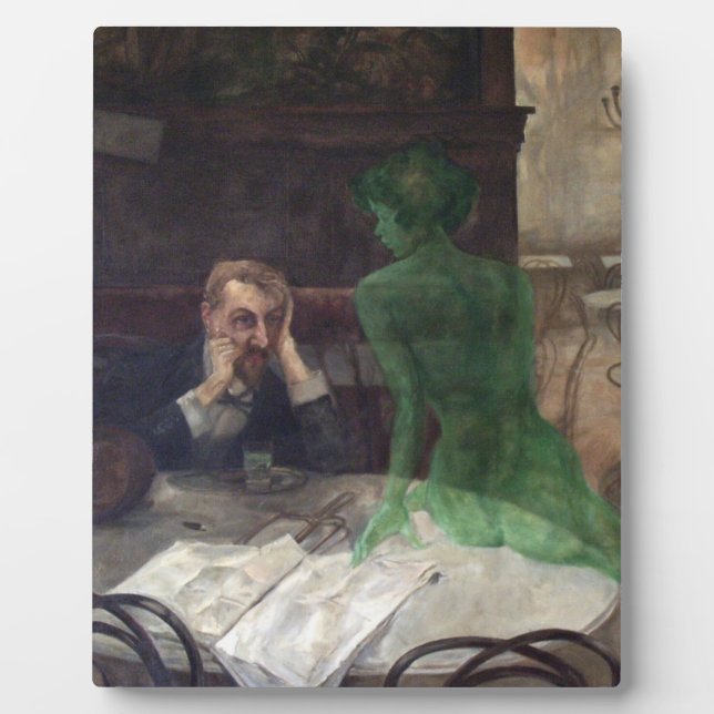 Viktor Oliva Der Absinthtrinker Fotoplatte (Vorderseite)