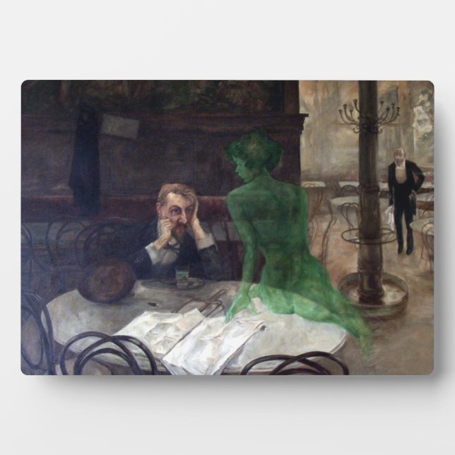 Viktor Oliva The Absinthe Drinker Poster Fotoplatte (Vorderseite)