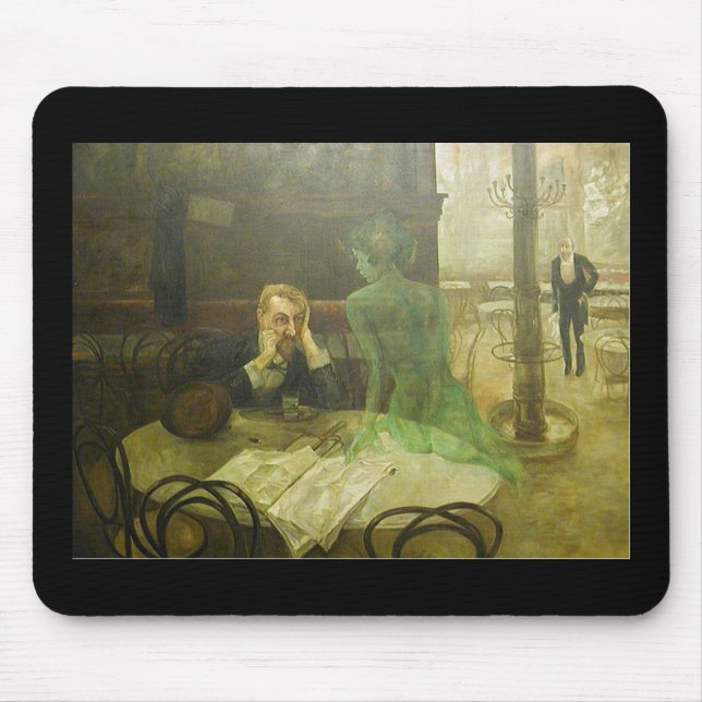 Viktor Oliva. Wermut-Trinker Mousepad (Vorne)