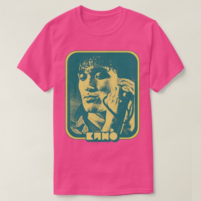 Viktor Tsoi KINO Retro-Lüfterdesign T-Shirt (Design vorne)