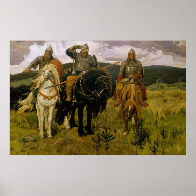 Viktor Vasnetsov, Б о г а т ы р и Poster (Vorne)