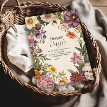 Viktorianisch Art Nouveau Baby Duschdiapper Raffle