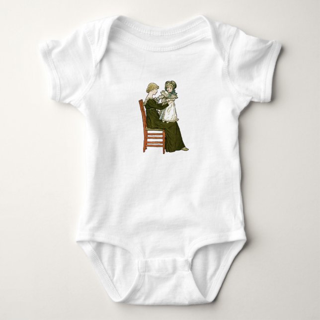 Viktorianisch Baby Greenaway Mother Baby Strampler (Vorderseite)
