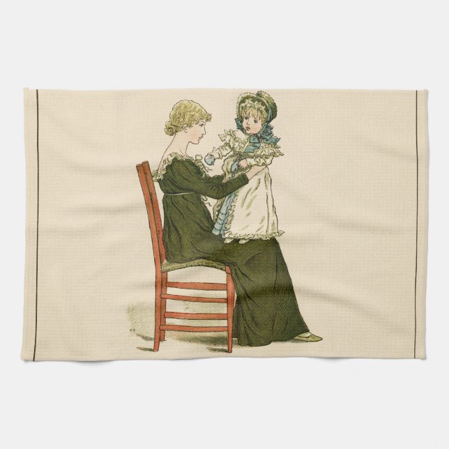 Viktorianisch Baby Greenaway Mother Geschirrtuch (Horizontal)