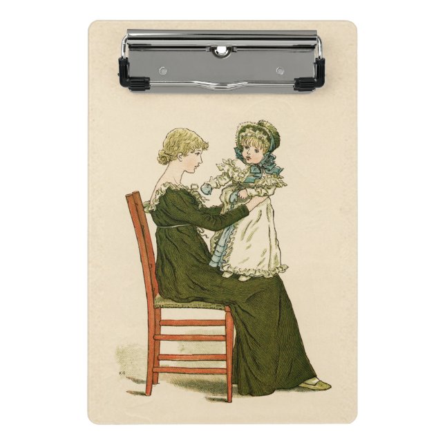 Viktorianisch Baby Greenaway Mother Mini Klemmbrett (Vorderseite)