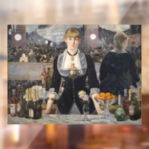 Viktorianisch Barmaid Girl in Folies Bergere, Fran Fensteraufkleber