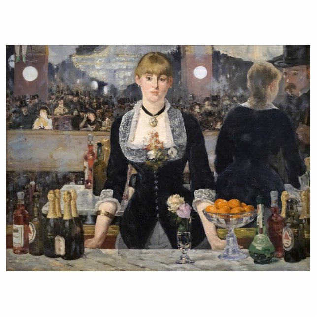 Viktorianisch Barmaid Girl in Folies Bergere, Fran Fotoskulptur Magnet (Vorne)