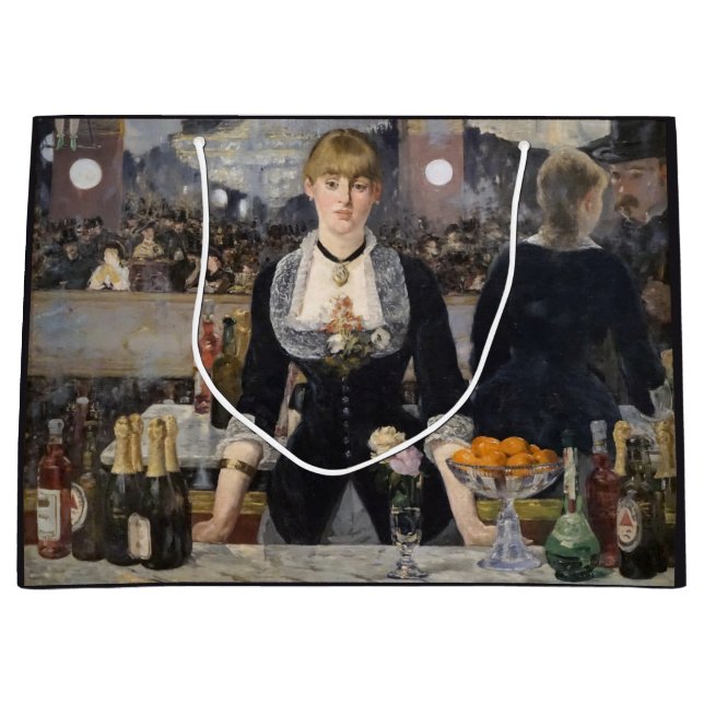 Viktorianisch Barmaid Girl in Folies Bergere, Fran Große Geschenktüte (Vorderseite)