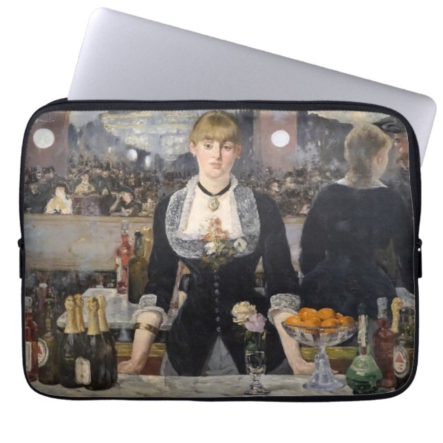 Viktorianisch Barmaid Girl in Folies Bergere, Fran Laptopschutzhülle (Vorderseite)
