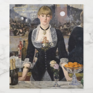 Viktorianisch Barmaid Girl in Folies Bergere, Fran Weinetikett