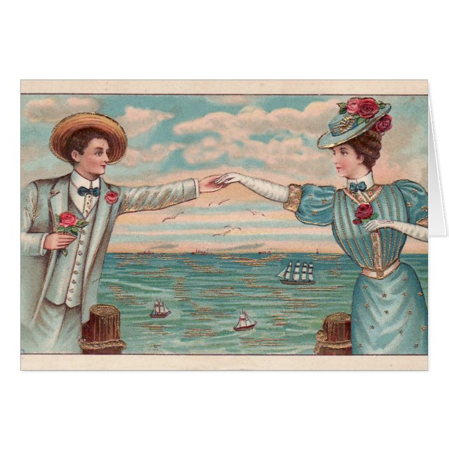 Viktorianisch Beach Liebe Dressy Ocean Wedple (Vorderseite (Horizontal))