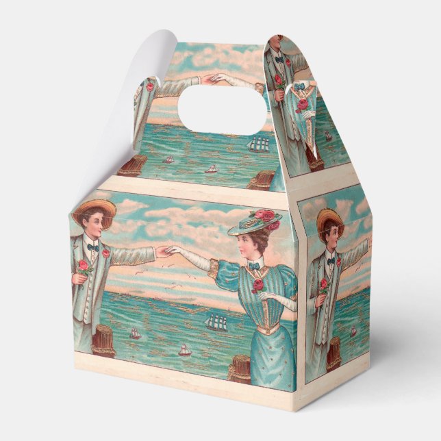Viktorianisch Beach Liebe Dressy Ocean Wedple Geschenkschachtel (Vorderseite)