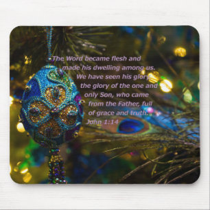 Viktorianisch Blue Bible Verse Mousepad