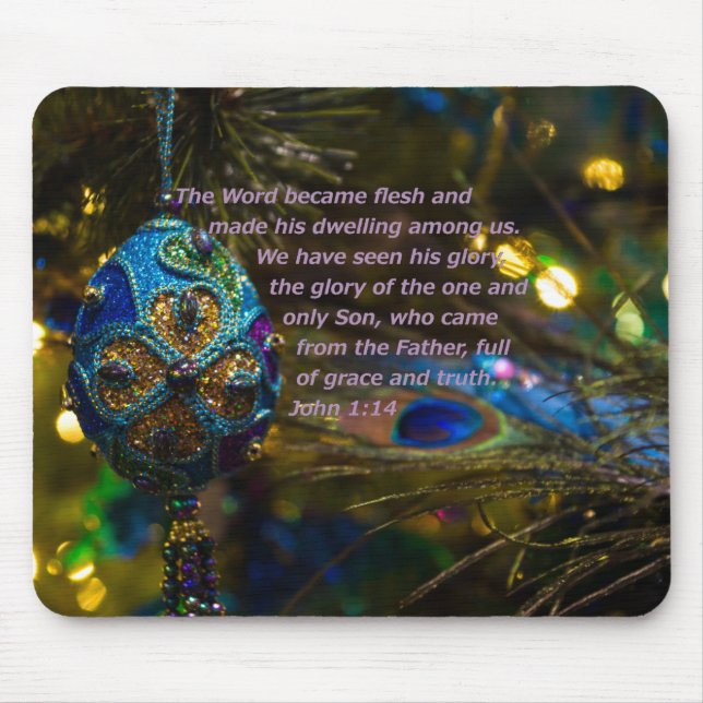 Viktorianisch Blue Bible Verse Mousepad (Vorne)