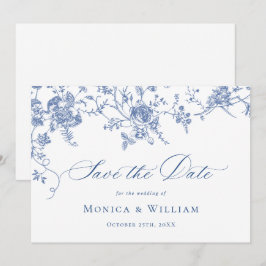 Viktorianisch Blue French Rose Garden Save The Date