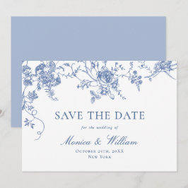 Viktorianisch Blue French Rose Garden Save The Date