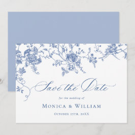 Viktorianisch Blue French Rose Garden Save The Date