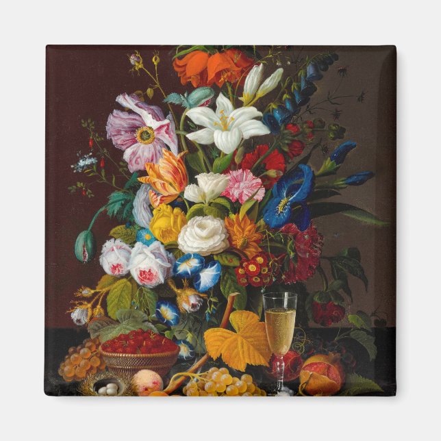 Viktorianisch Bouquet, 1850-1855 von Severin Roese Magnet (Vorne)