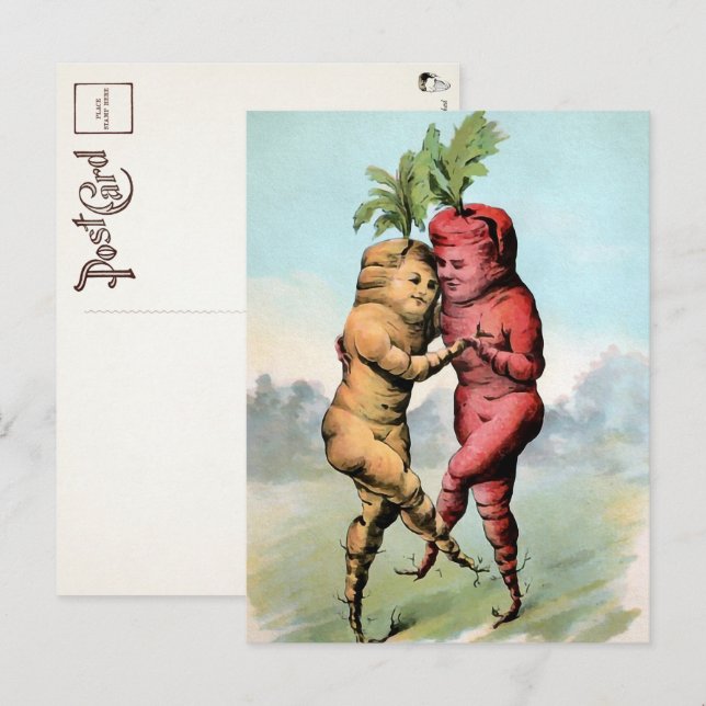 Viktorianisch Carrot Dance Postcard  Postkarte (Vorne/Hinten)