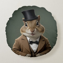 Viktorianisch Chipmunk Rundes Kissen