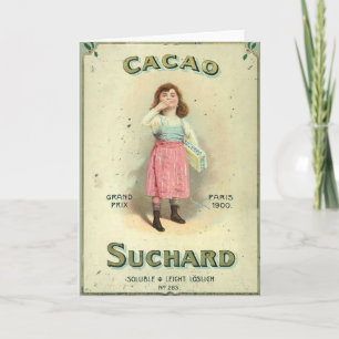 Viktorianisch Chocolate Kiss Girl Sugar Karte