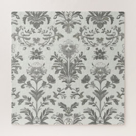 Viktorianisch Damask Floral White Vintag