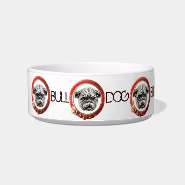 VIKTORIANISCH DOG PORTRAITS English Bulldog Napf (Links)