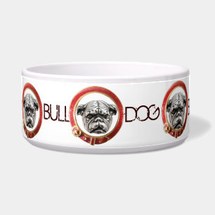 VIKTORIANISCH DOG PORTRAITS English Bulldog Napf