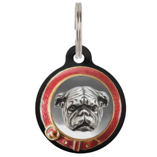 VIKTORIANISCH DOG PORTRAITS English Bulldog Tiernamensmarke