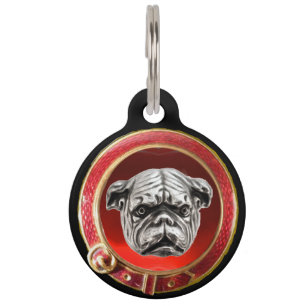 VIKTORIANISCH DOG PORTRAITS English Bulldog Tiernamensmarke