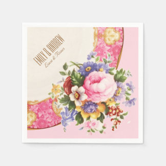 Viktorianisch Englisch Rose Garden Party Napkins Serviette