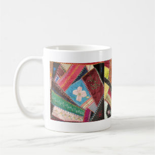 Viktorianisch-Era Crazy Quilt Squares Kaffeetasse