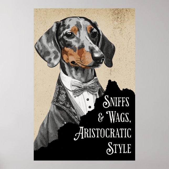 Viktorianisch Era Dackel Gentleman Poster (Vorne)