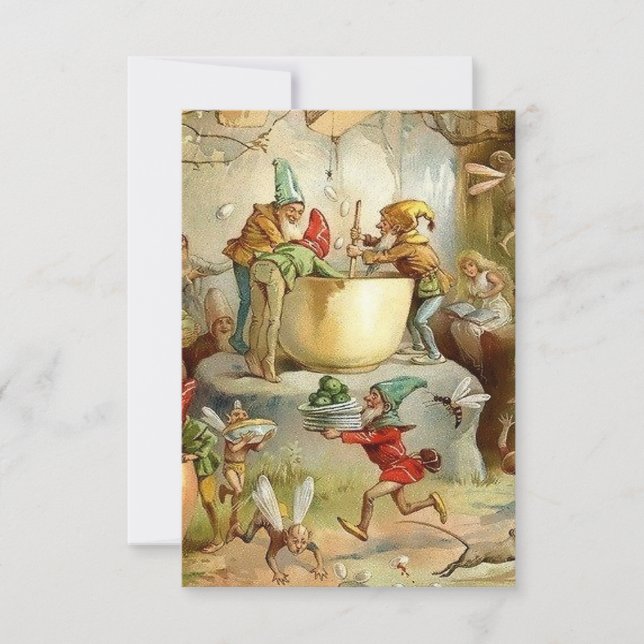 "Viktorianisch Fairies" von E S Hardy RSVP Karte (Vorderseite)