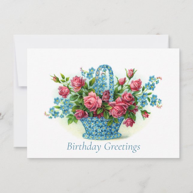 Viktorianisch Floral Geburtstagsgruß Postkarte (Vorderseite)
