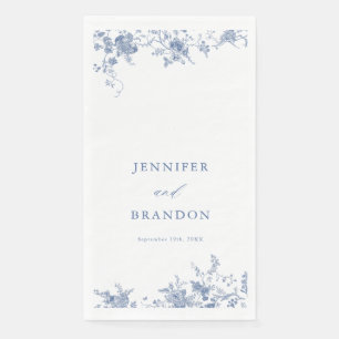 Viktorianisch Französisch Blau Klassische Hochzeit Serviette