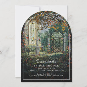 Viktorianisch Garden Romance Brautparty bemalt Einladung