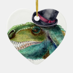 Viktorianisch Gentleman Tyrannosaurus Rex Keramik Ornament