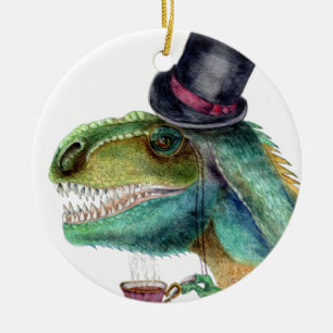 Viktorianisch Gentleman Tyrannosaurus Rex Keramik Ornament