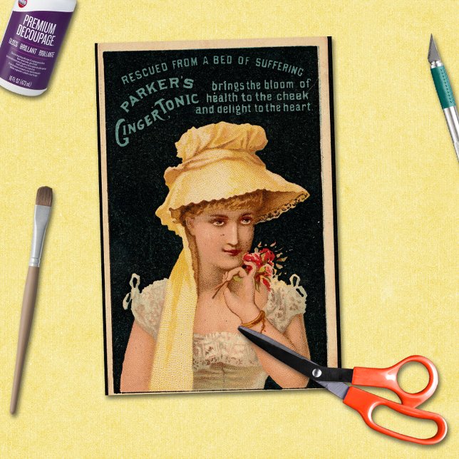 Viktorianisch Ginger Tonic Ad Ephemera craft Seidenpapier (Von Creator hochgeladen)