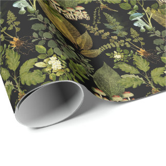 Viktorianisch Gothic Dark Botanicals Forest Glam Geschenkpapier